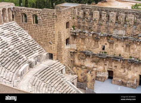 Roman Amphitheater Of Aspendos Belkiz Antalya Turkey Stock Photo