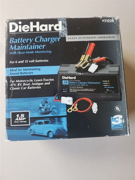 Diehard Battery Charger Maintainer 15 Amp For 6 And 12 Volt Fully Auto For Sale Online Ebay