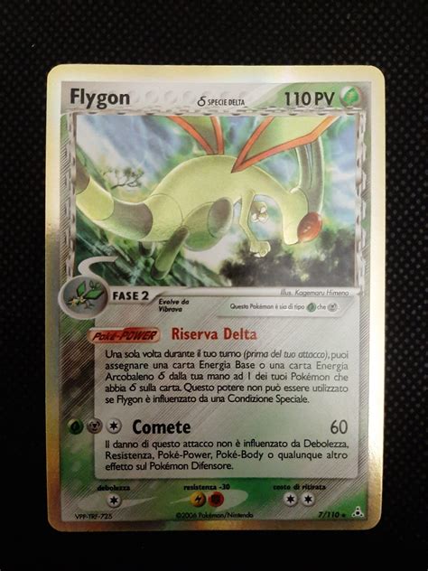 Carta Pok Mon Flygon Delta Species Hp Holo Rare Ex Fantasmi