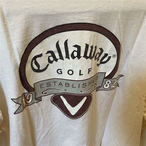 Mens Vintage White Callaway Golf Logo Printed On Bac Gem