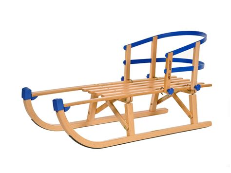 Vt Sport Folding Wooden Horned Snow Sled With Backrest And Footmuff 40