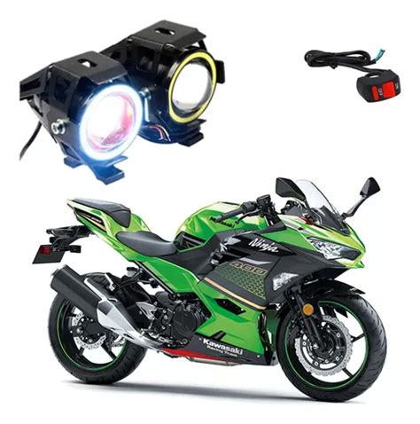 Par Farol Milha Angel Eye U7 Mini Moto Ninja 400cc 45cv 2022