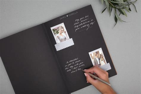 Wedding Guest Book With Pockets For Instax Polaroid Photos Etsy