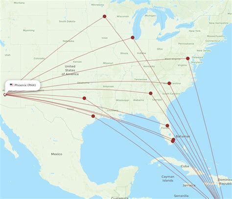 All Flight Routes From Phoenix To Aruba Phx To Aua Flight Routes