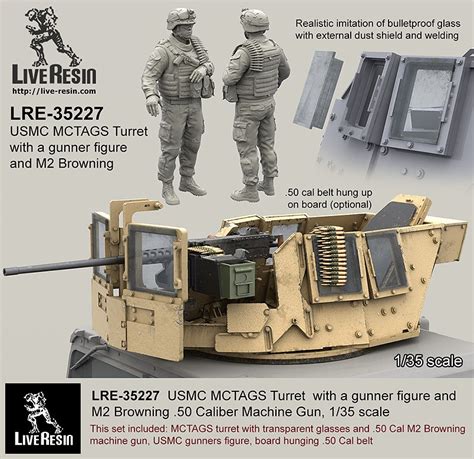 MCTAGS - Marine Corps Transparent Armored Gun Shield USMC Turret with USMC turret gunner figire ...