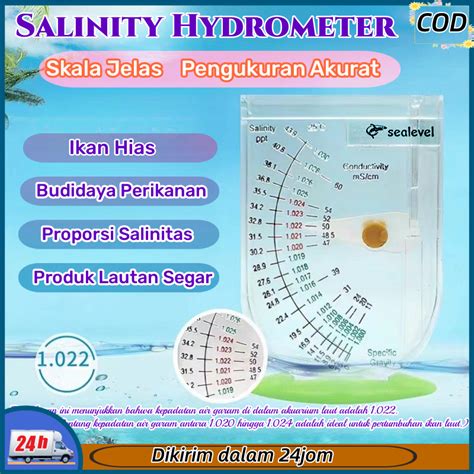 Jual Alat Asin Laut Salinity Hydrometer Alat Pengukur Salinitas