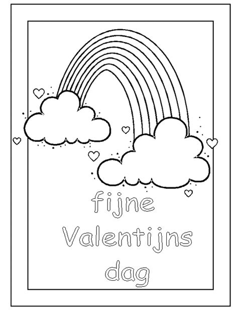 Fijne Valentijns Dag Kleurplaat