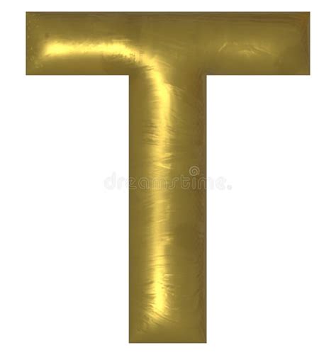 Gold Alphabet Letter Isolated. Letter T. Stock Vector - Illustration of ...