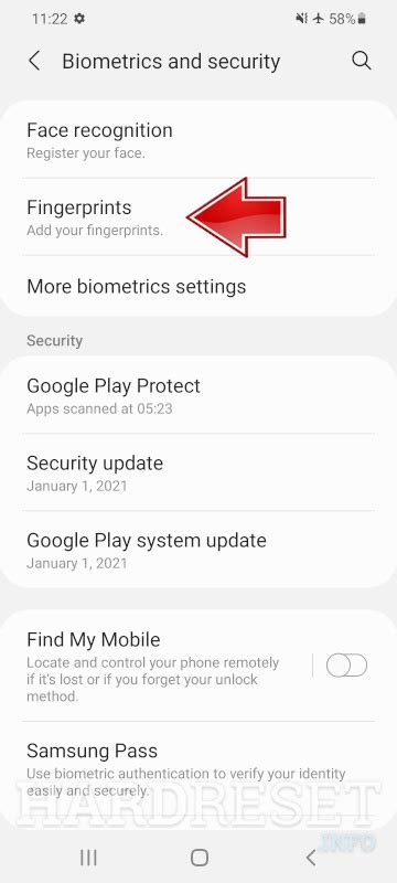 Add Fingerprint Samsung Galaxy S How To Hardreset Info
