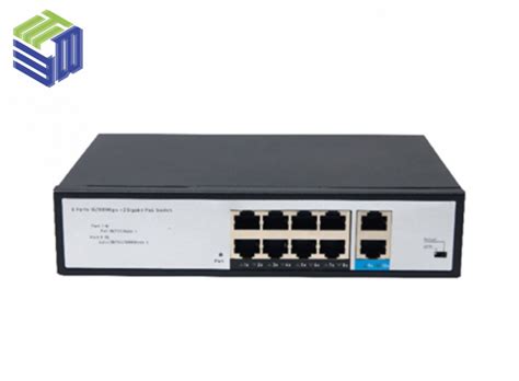 Switch Poe 8 Ports 10/100Mbps with 2 100Mbps RJ45 Uplink