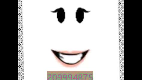 Roblox face id codes