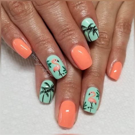 Cute Flamingo Nails Ak Pal Kitchen In Flamingo Nails Palm