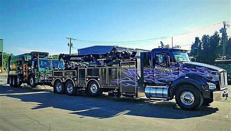 American Tow Wrecker On Duty Tow Truck Trucks Kenworth Trucks