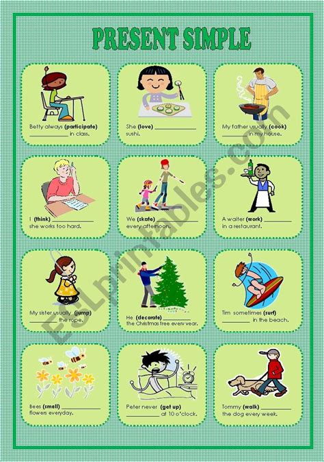 Present Simple Exercises Fully Editable Esl Worksheet By Lupiscasu