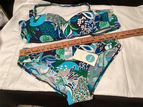 BODEN Blue And Green Bikini Set Bottom Is Top Gem