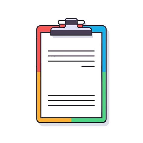 Premium Vector Vector Of A Flat Icon Of A Clipboard With A Sheet Of