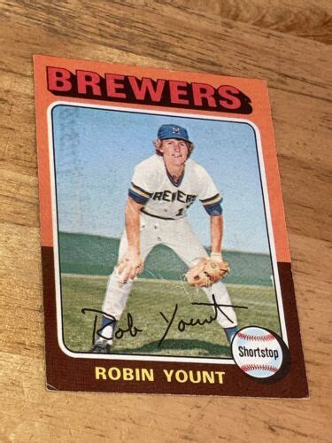 Topps Robin Yount Rookie Card G Crease Mlb Hof Vintage