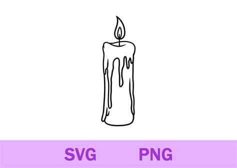 Melting Candle Svg Png Witchy Candle Svg Png Melting Candle Clipart