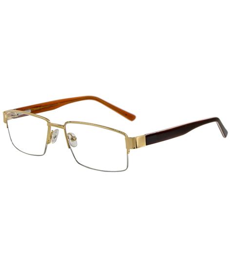 Cardon Gold Rectangular Half Rim Unisex Eyeglasses Buy Cardon Gold Rectangular Half Rim Unisex