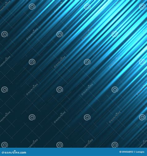 Abstract Blue Diagonal Glowing Rays Background Stock Vector