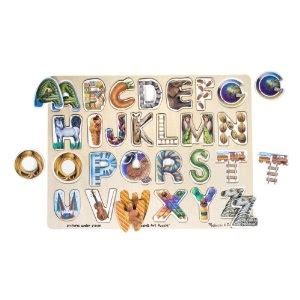 Melissa Doug Alphabet Art Wooden Puzzle 26 Pcs Alfabet Kunst