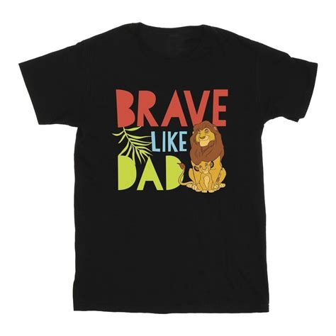 Disney The Lion King Brave Like Dad Noir V Tements T Shirts Polos