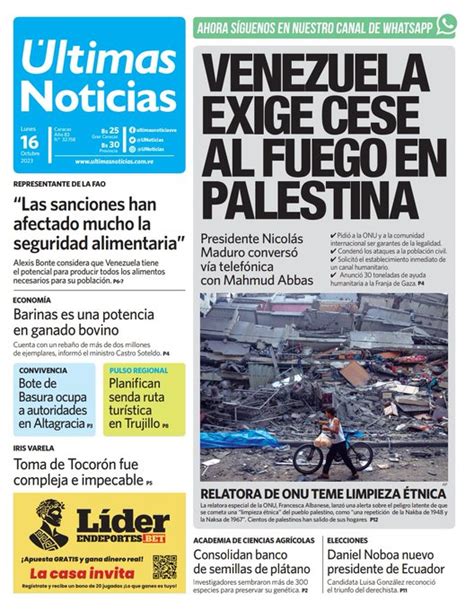 Vea Aquí Portadas Y Titulares De Algunos Periódicos De Este Lunes 16 De