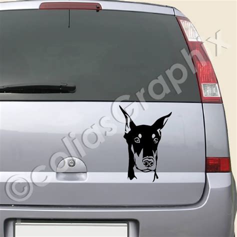 Hundeaufkleber Shop Dobermann Wandtattoo Autoaufkleber