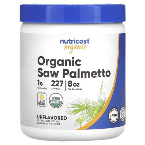 Nutricost Organic Saw Palmetto Unflavored Oz G