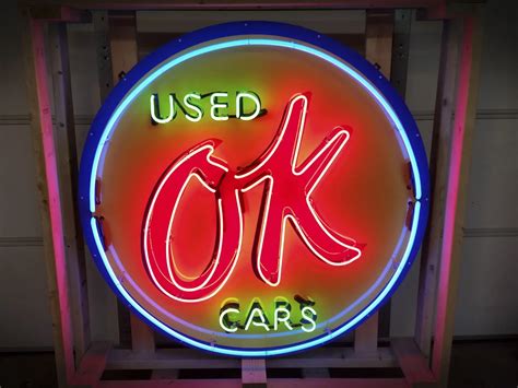 OK Used Cars Custom Made Neon Tin Sign Open Roads May RM Sotheby S