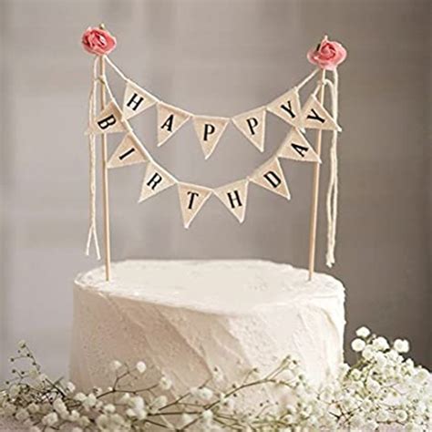 Happy Birthday Bunting Cake Topper – Caramel Sweet Arts