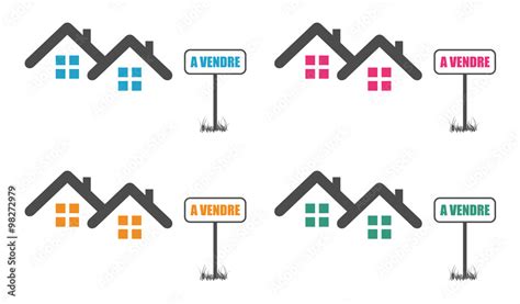 Logo Maison Vendre Stock Vector Adobe Stock