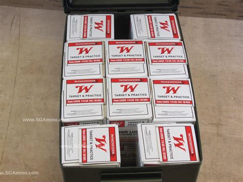 Winchester White Box Mm Luger Ammo Rounds Of Grain Fmj