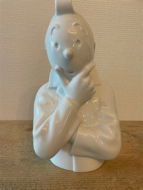 Tintin Statuette Moulinsart 44211 Tintin Pense 24 Cm Catawiki