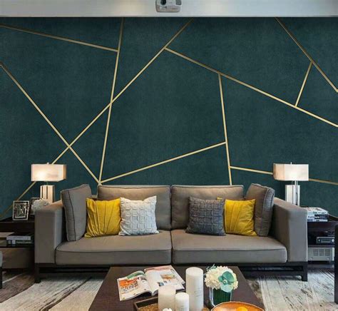 Geometric Wallpaper Living Room - 964x888 - Download HD Wallpaper ...