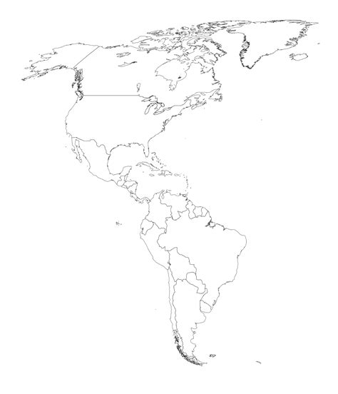 Mapa De América Para Imprimir Político Físico Mudo Con Nombres Países