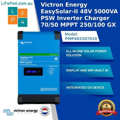 Victron EasySolar II 48 5000 70 50 Inverter Charger MPPT 250 100 GX