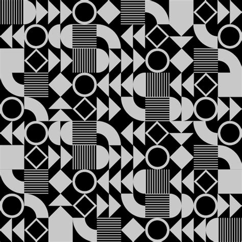 Fondo De Formas Geom Tricas Abstractas En Blanco Y Negro Vector Premium