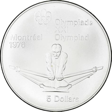 Coin Canada Montréal XXI Olympiade 5 Dollars 1974 Ottawa