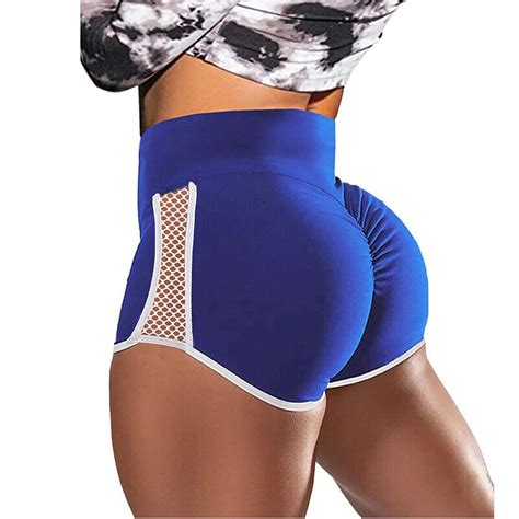 Damen Shorts Mit Hoher Taille Po Lift Yoga Hose Scrunch Booty Workout