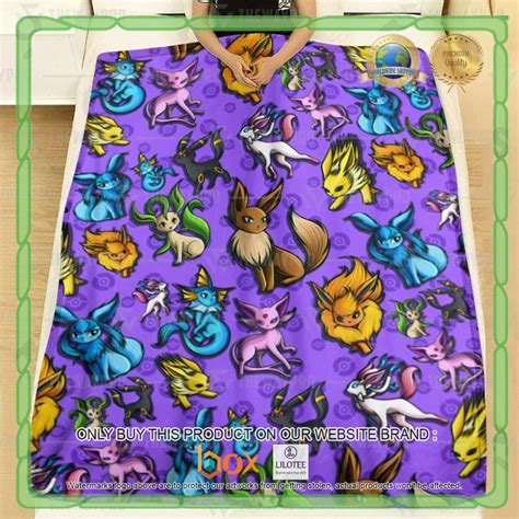 HOT Pokemon Eevee Eeveelutions Anime Blanket Shower Curtain Boxbox