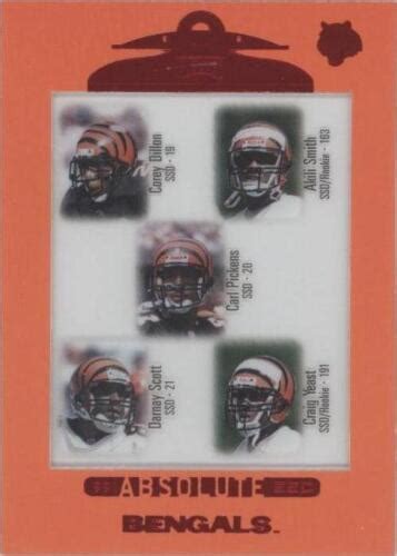 1999 Playoff Absolute SSD Akili Smith Carl Pickens Corey Dillon 136