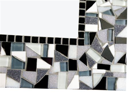 Black And White Square Mosaic Mirror Green Street Mosaics