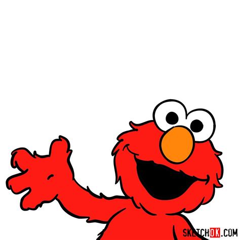 How to draw Elmo | The Sesame Street show - Sketchok easy drawing guides