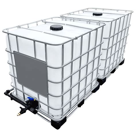 2000l IBC Wassertank Hintereinander Mit Rohr Tankverbindung REKUBIK GmbH