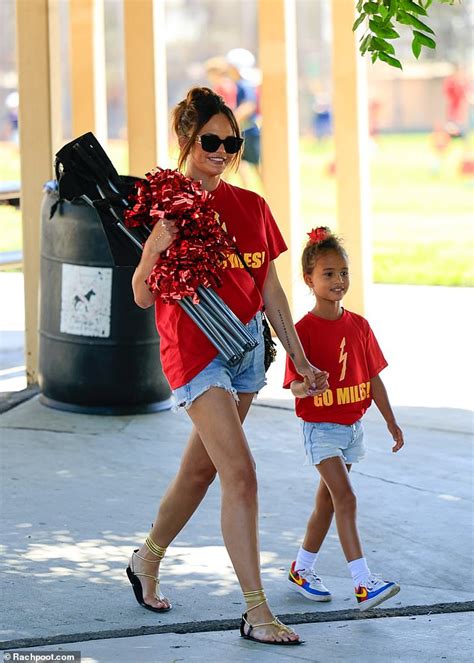 Chrissy Teigen Cheers On Her Adorable Son Miles At His Football