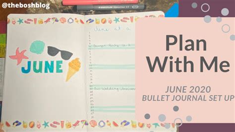 Plan With Me June Bullet Journal The Bosh Blog