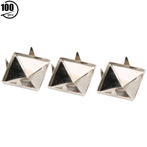 Square Pyramid Punk Rivets Claw Metal Studs For Bracelets Clothing