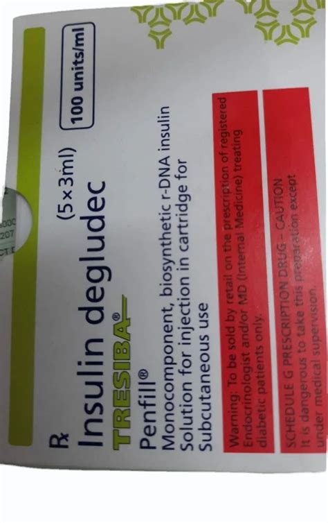 Insulin Degludec Tresiba Penfill 100U Ml 3 Ml At 6100 Box In Mumbai