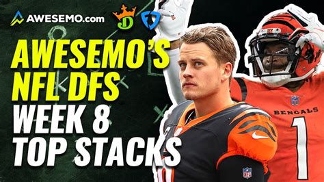 Nfl Dfs Lineups And Stacks With Awesemo Week 8 Nfl Dfs Strategy Youtube